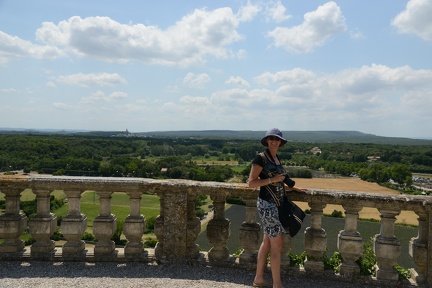 Tanja overlooking the Grignan valley